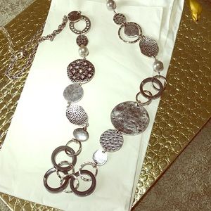 Premier Designs 36” silver necklace.